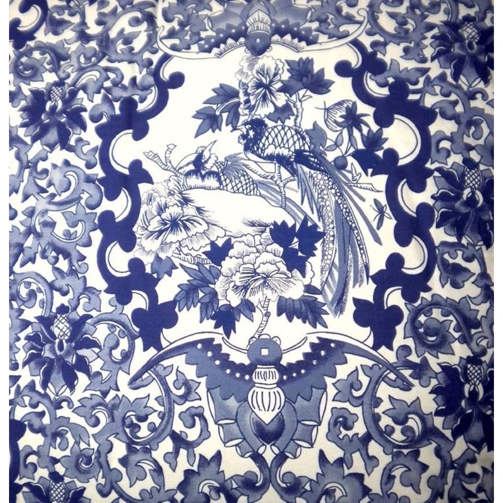 Lauren Ralph Lauren Comforter Set Queen Porcelain Tamarind Bird. Reversible EUC